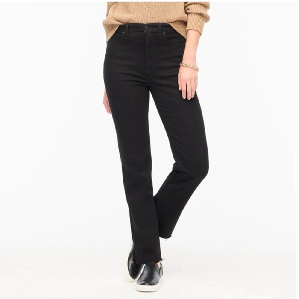 NWT J. Crew‎ Stovepipe Straight Jean Signature Stretch Black BU812 Size 25